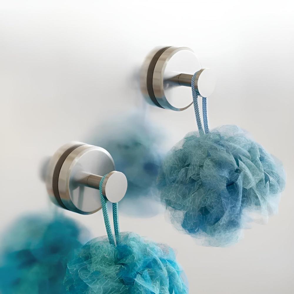 Grip Lock Shower Hooks – Strong Adhesive Waterproof Bathroom Hooks