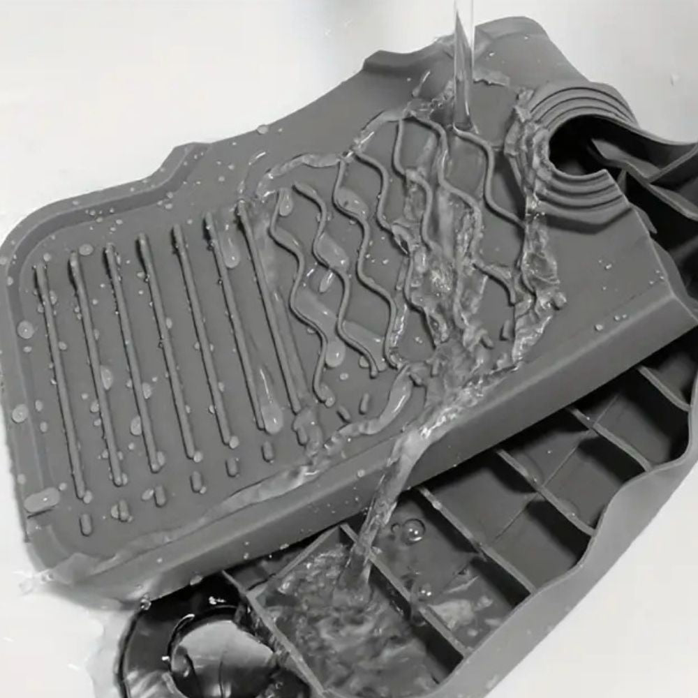 Aqua Slope Rubber Faucet Sink Mat – Draining Splash Guard for Taps