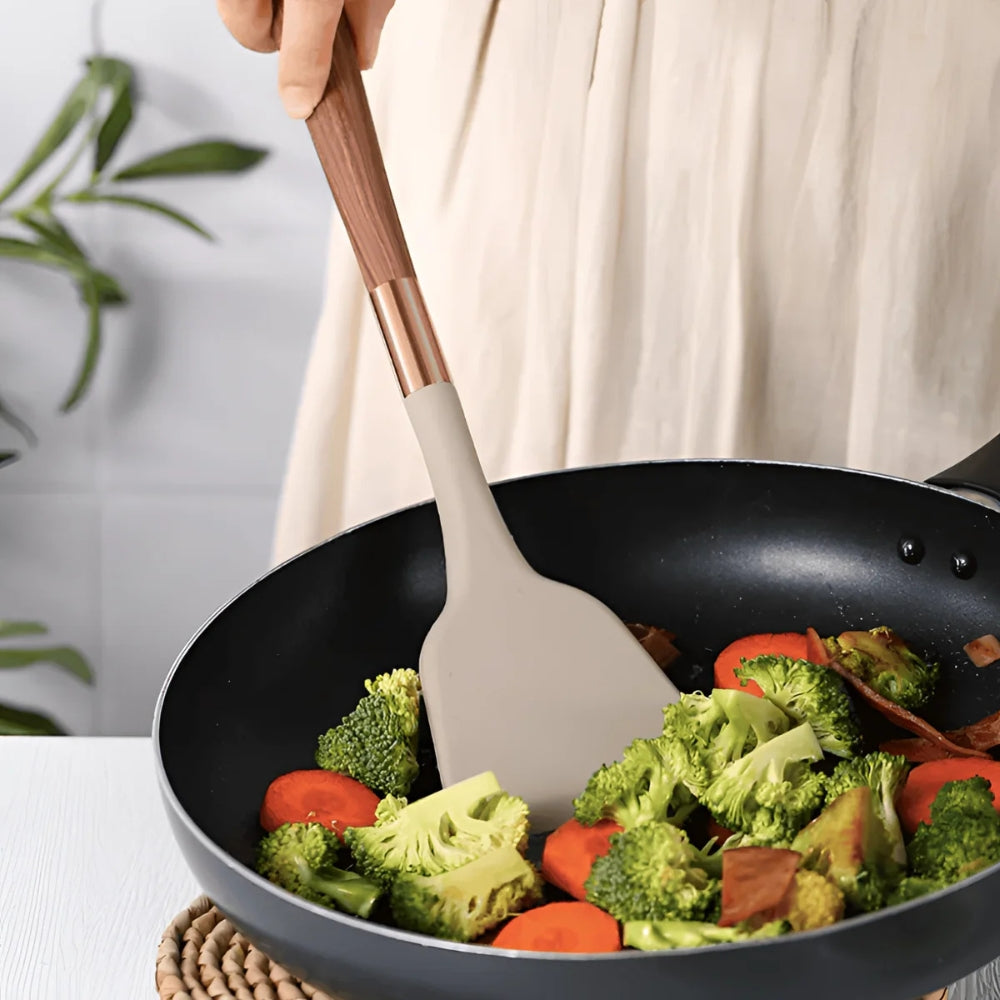 Luxe Silicone Cooking Utensils – 10-Piece Non-Stick Kitchen Tool Set