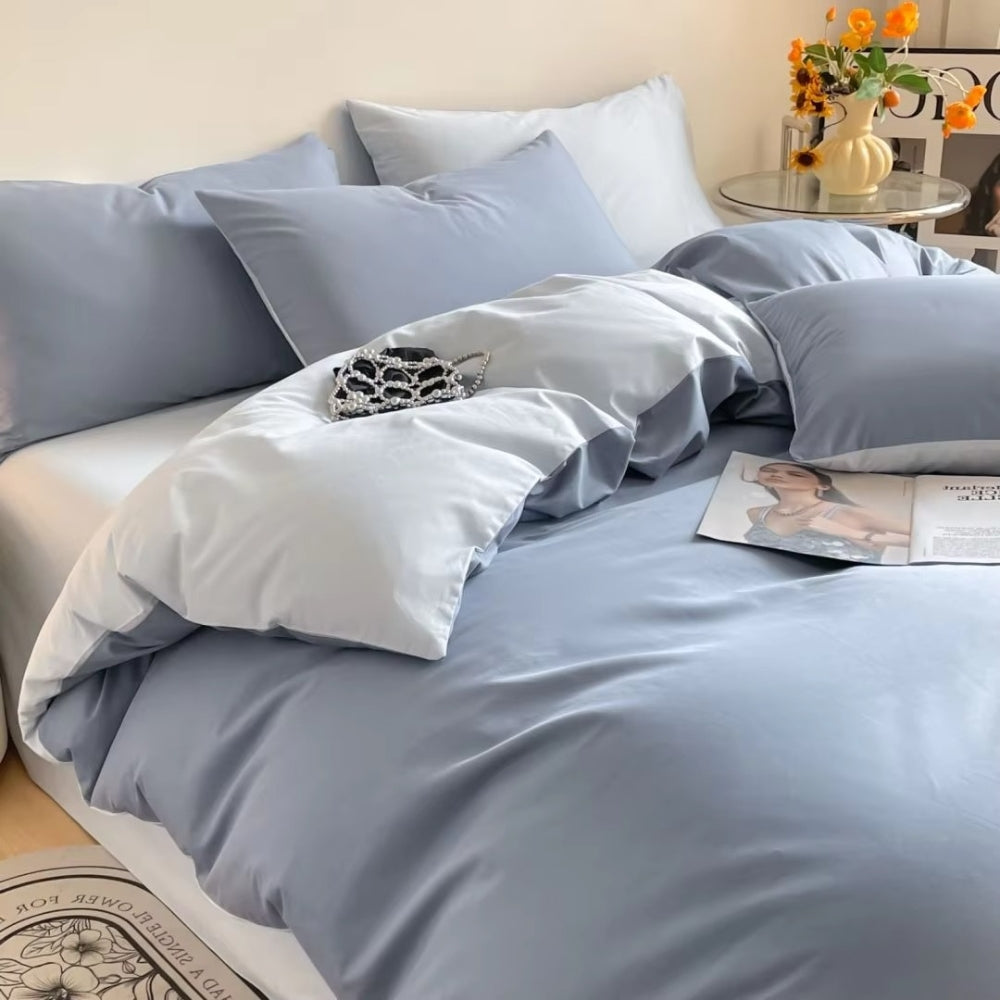 Lustova Cotton Duvet Cover Set (3 Pcs) – Soft Breathable Bedding