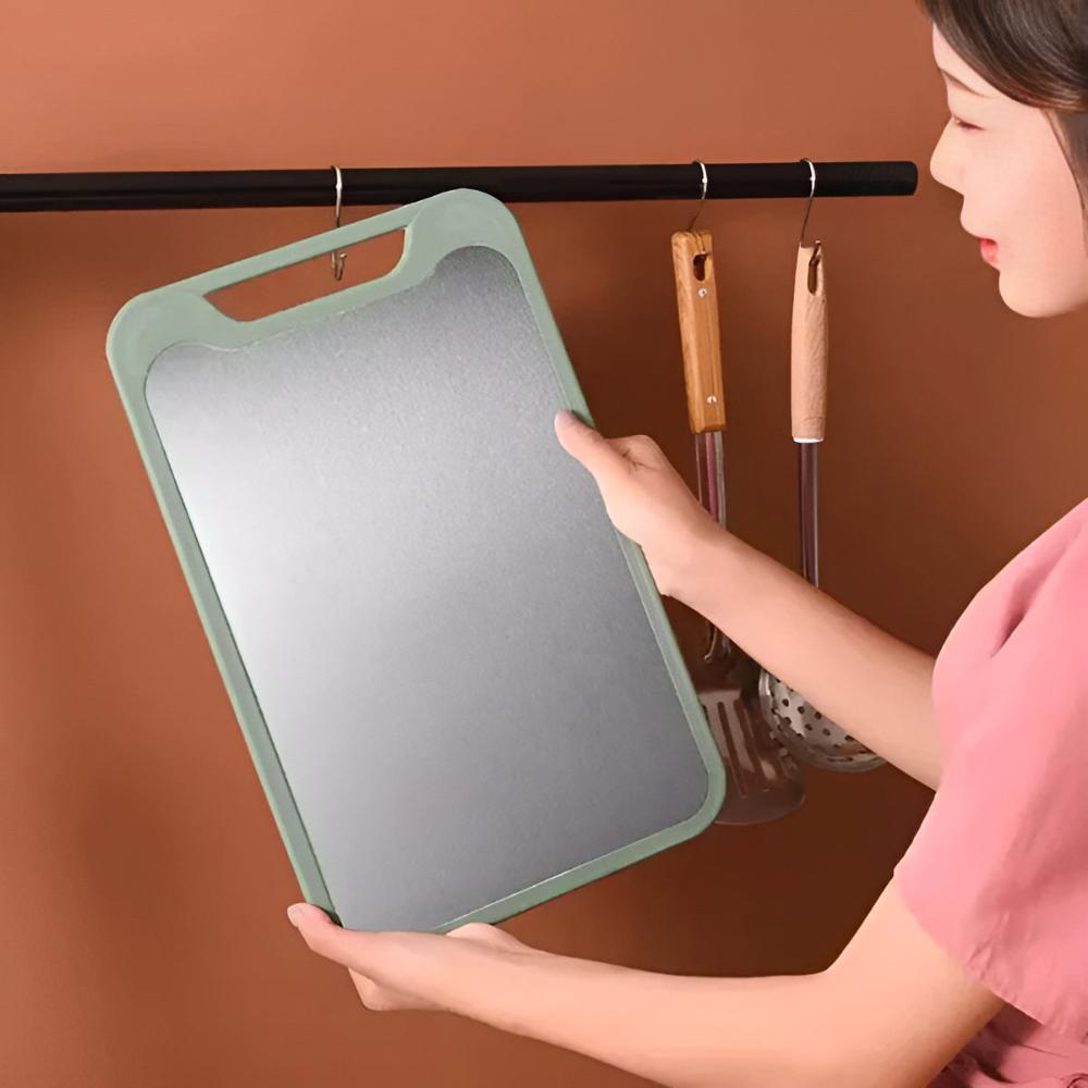 Double-Sided Stainless Steel Chopping Board – Hygienic Prep Board