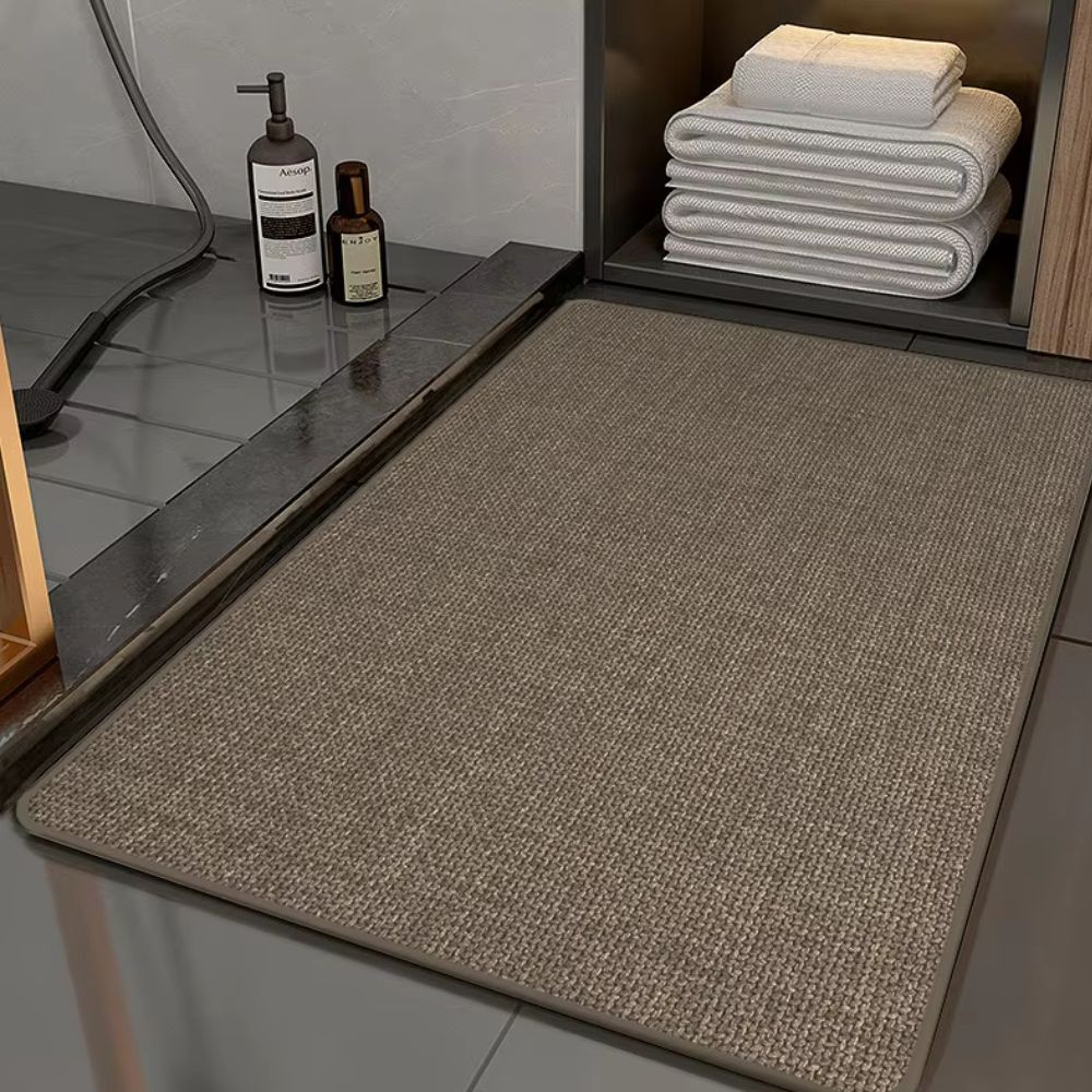 Braided Comfort Non-Slip Bath Mat – Soft Absorbent Woven Bathroom Rug