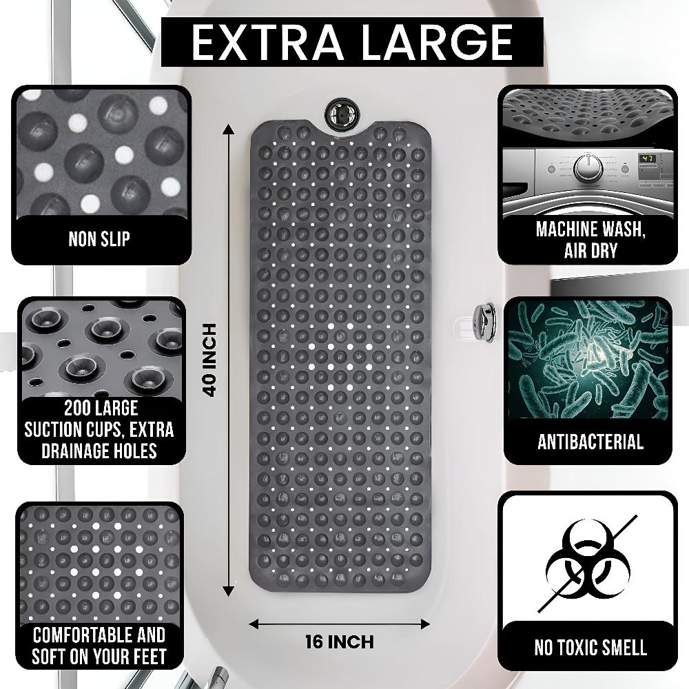 Max Grip Bathtub Mat – Non-Slip Easy-Clean Tub & Shower Mat
