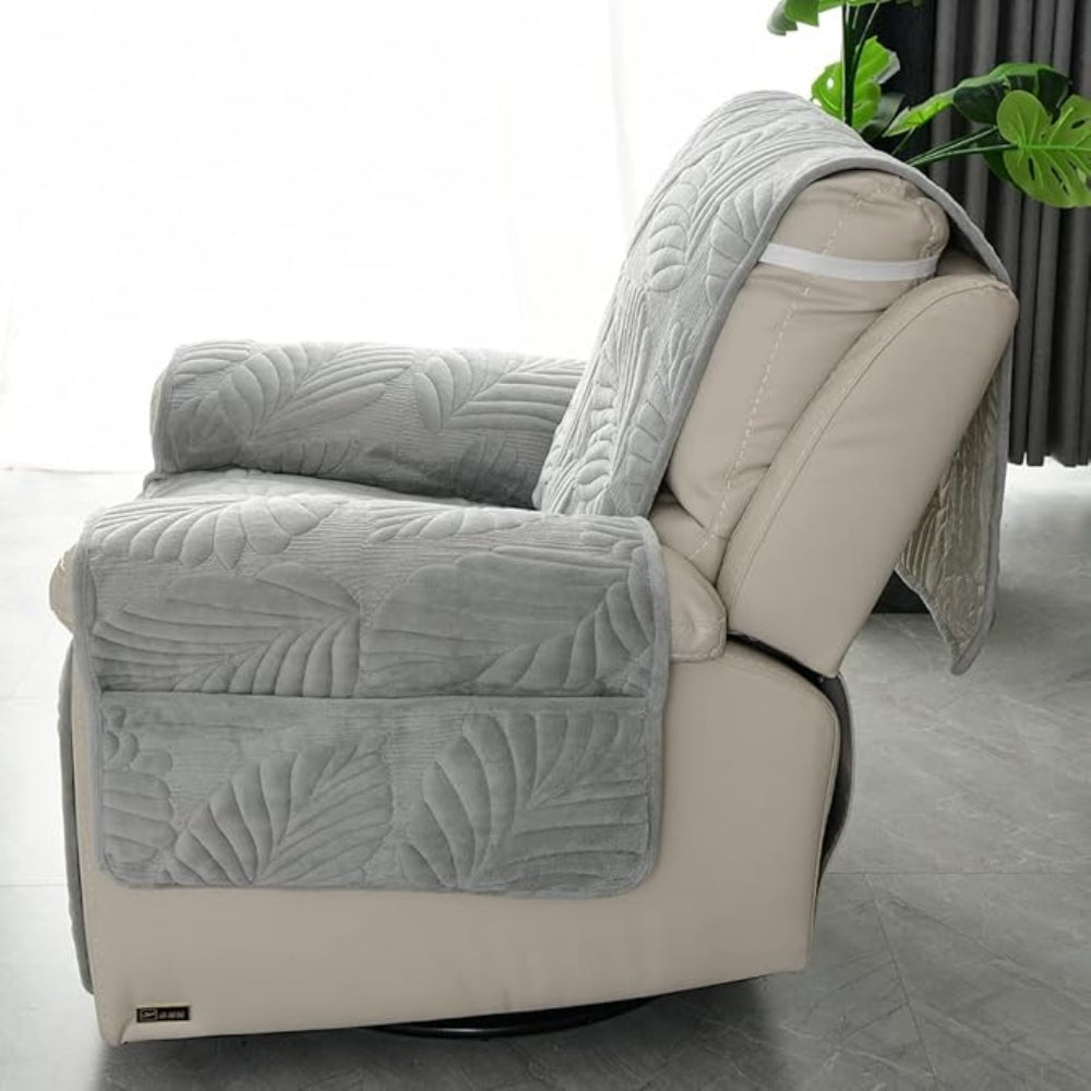 Verdant Leaf Recliner Cover – Non-Slip Washable Stretch Chair Slipcover