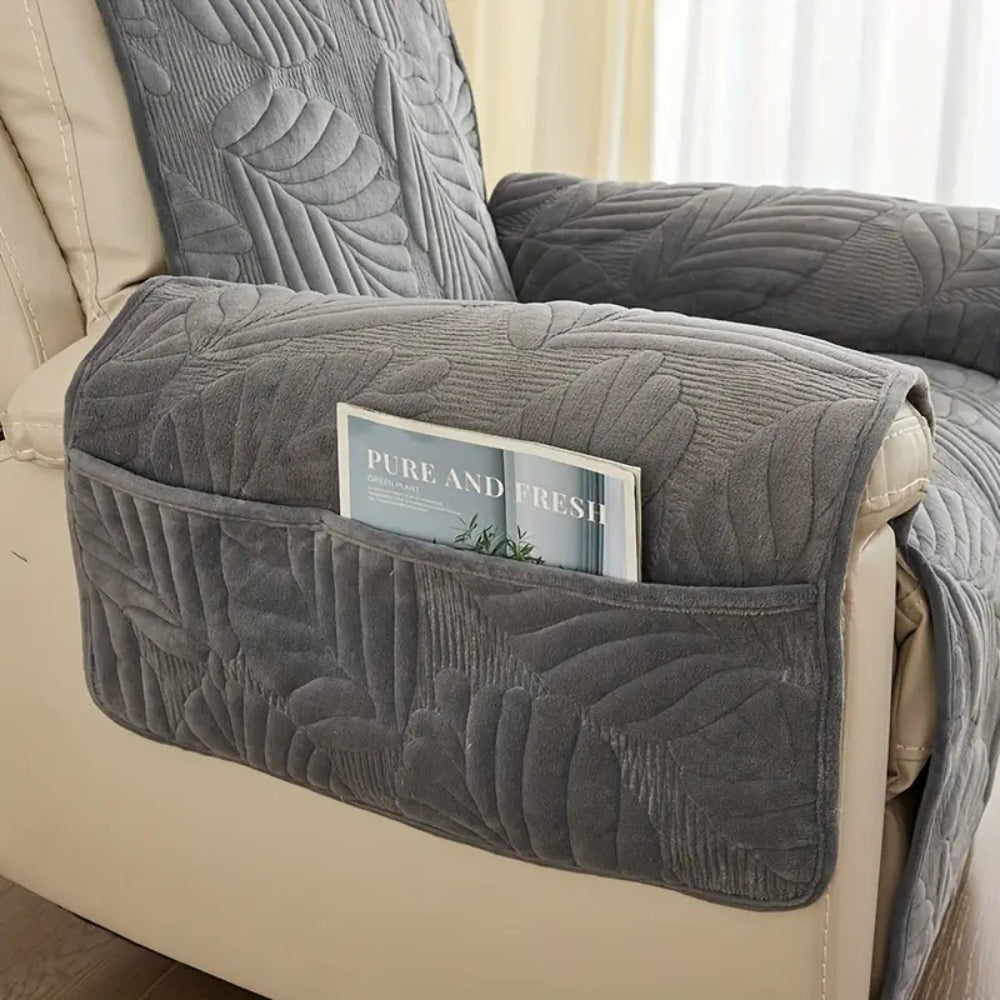 Verdant Leaf Recliner Cover – Non-Slip Washable Stretch Chair Slipcover
