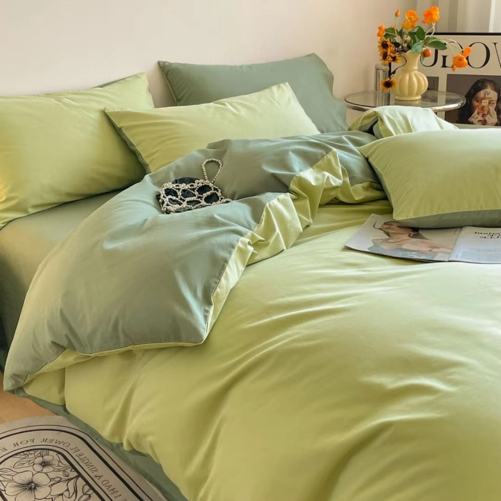 Lustova Cotton Duvet Cover Set (3 Pcs) – Soft Breathable Bedding