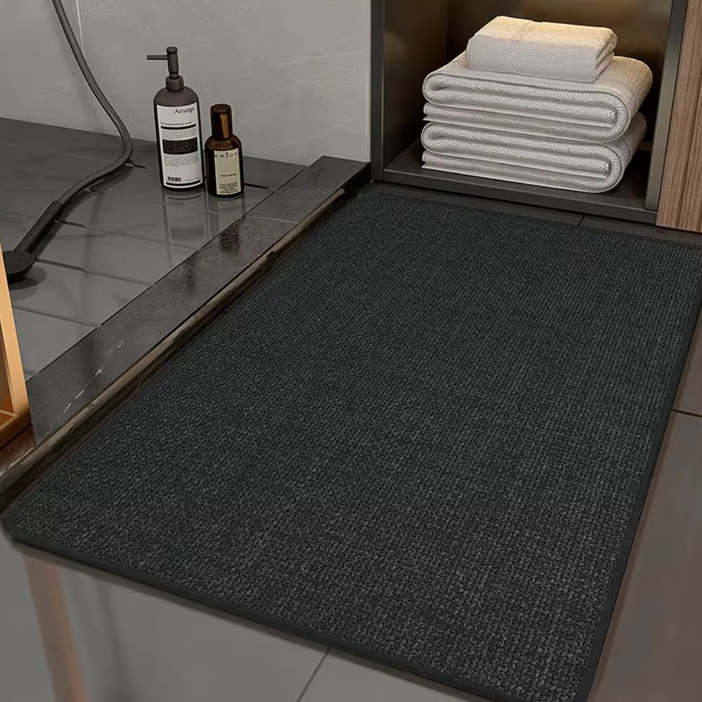 Braided Comfort Non-Slip Bath Mat – Soft Absorbent Woven Bathroom Rug