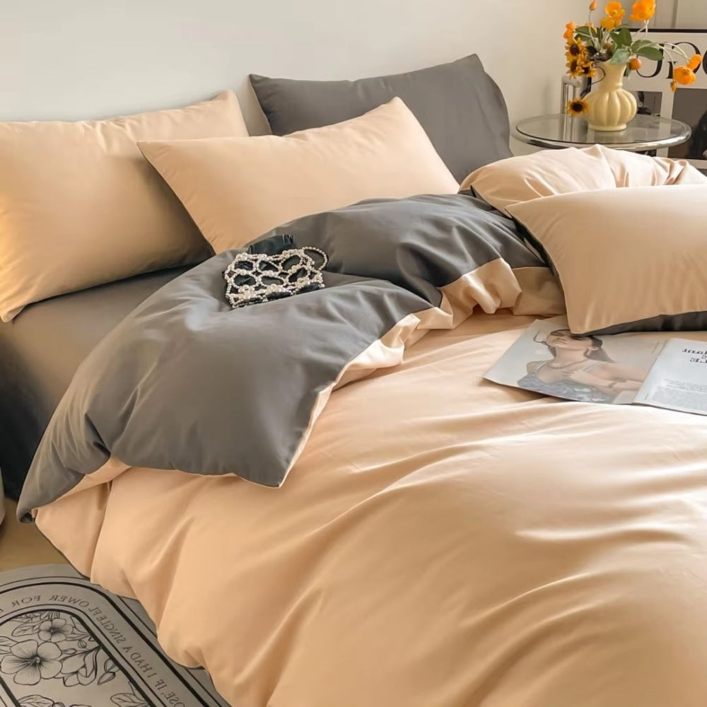 Lustova Cotton Duvet Cover Set (3 Pcs) – Soft Breathable Bedding