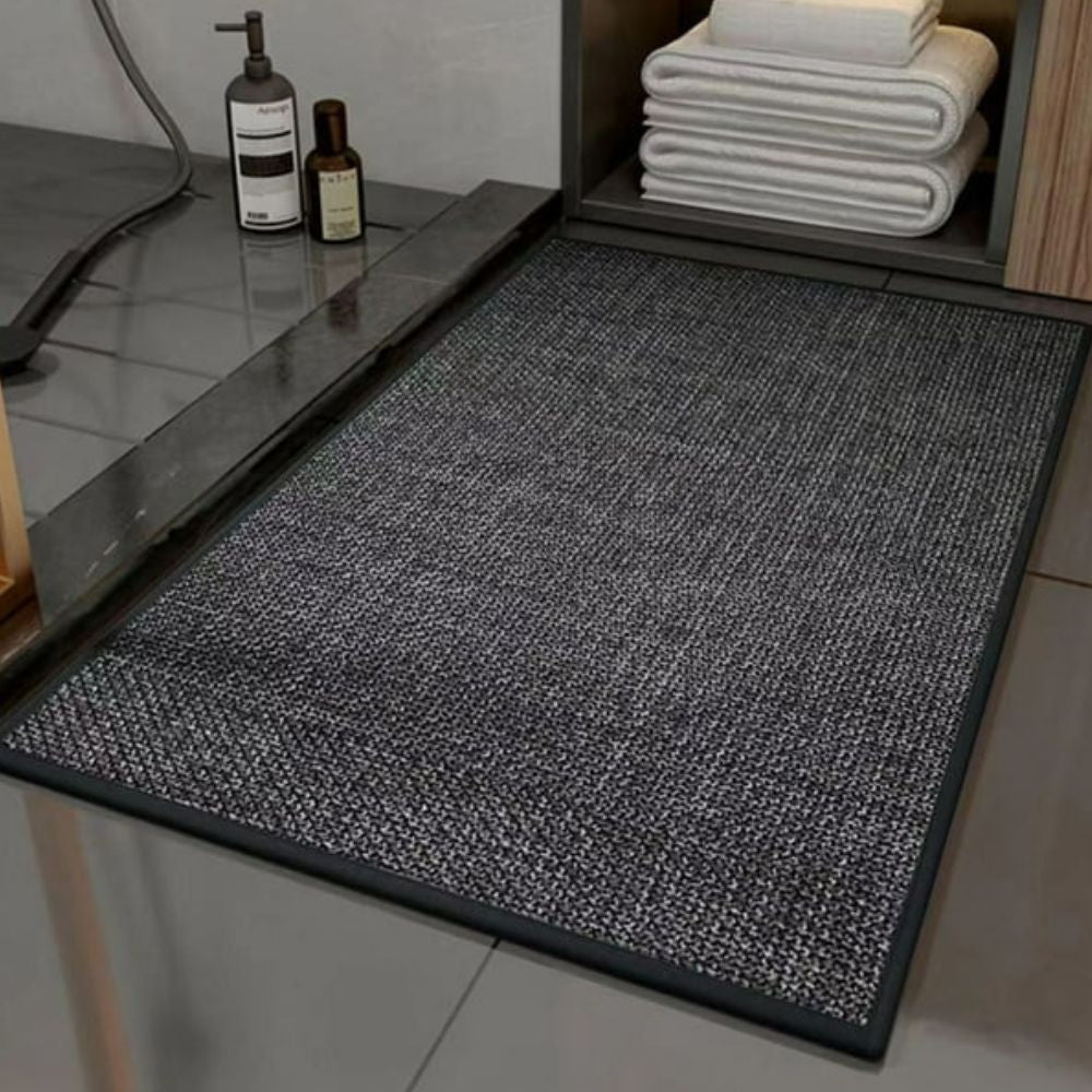 Braided Comfort Non-Slip Bath Mat – Soft Absorbent Woven Bathroom Rug