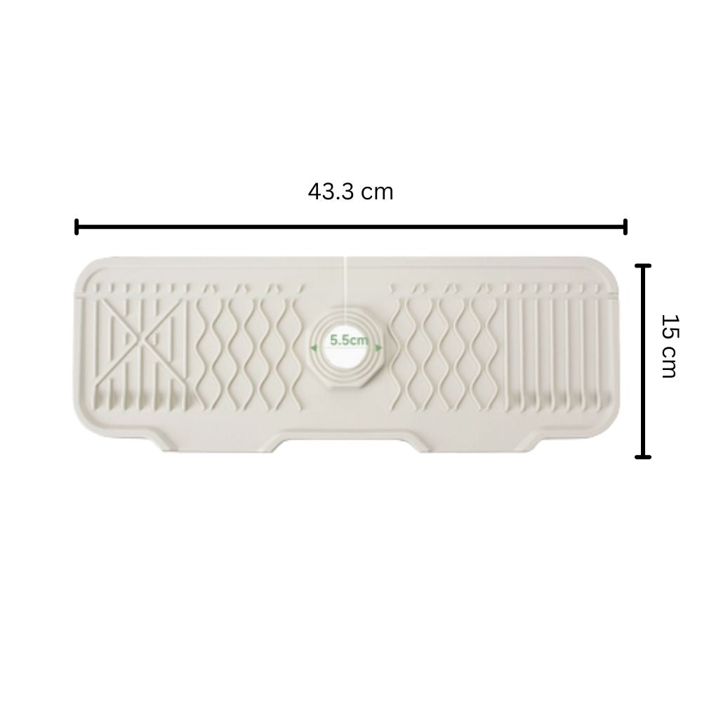Aqua Slope Rubber Faucet Sink Mat – Draining Splash Guard for Taps