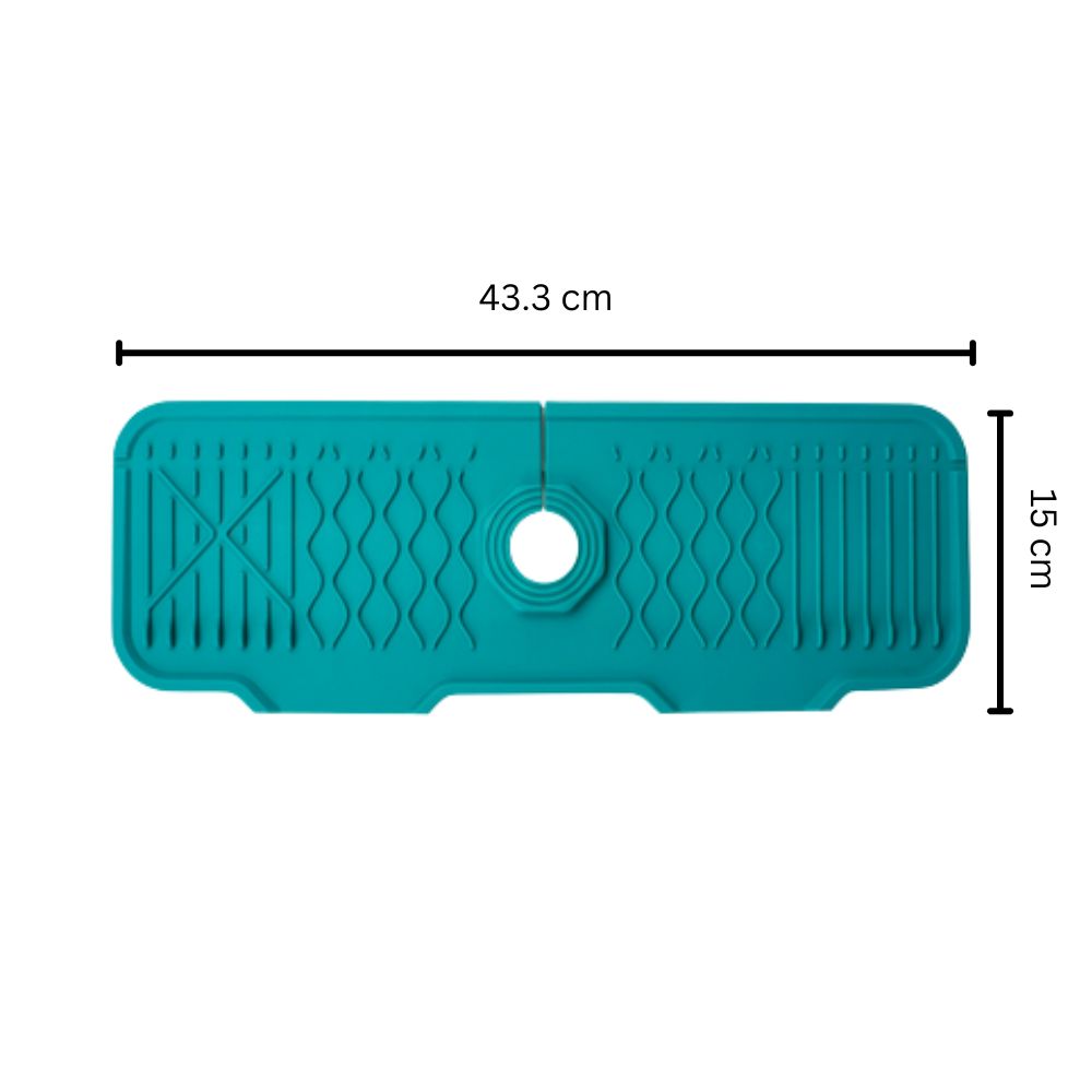 Aqua Slope Rubber Faucet Sink Mat – Draining Splash Guard for Taps