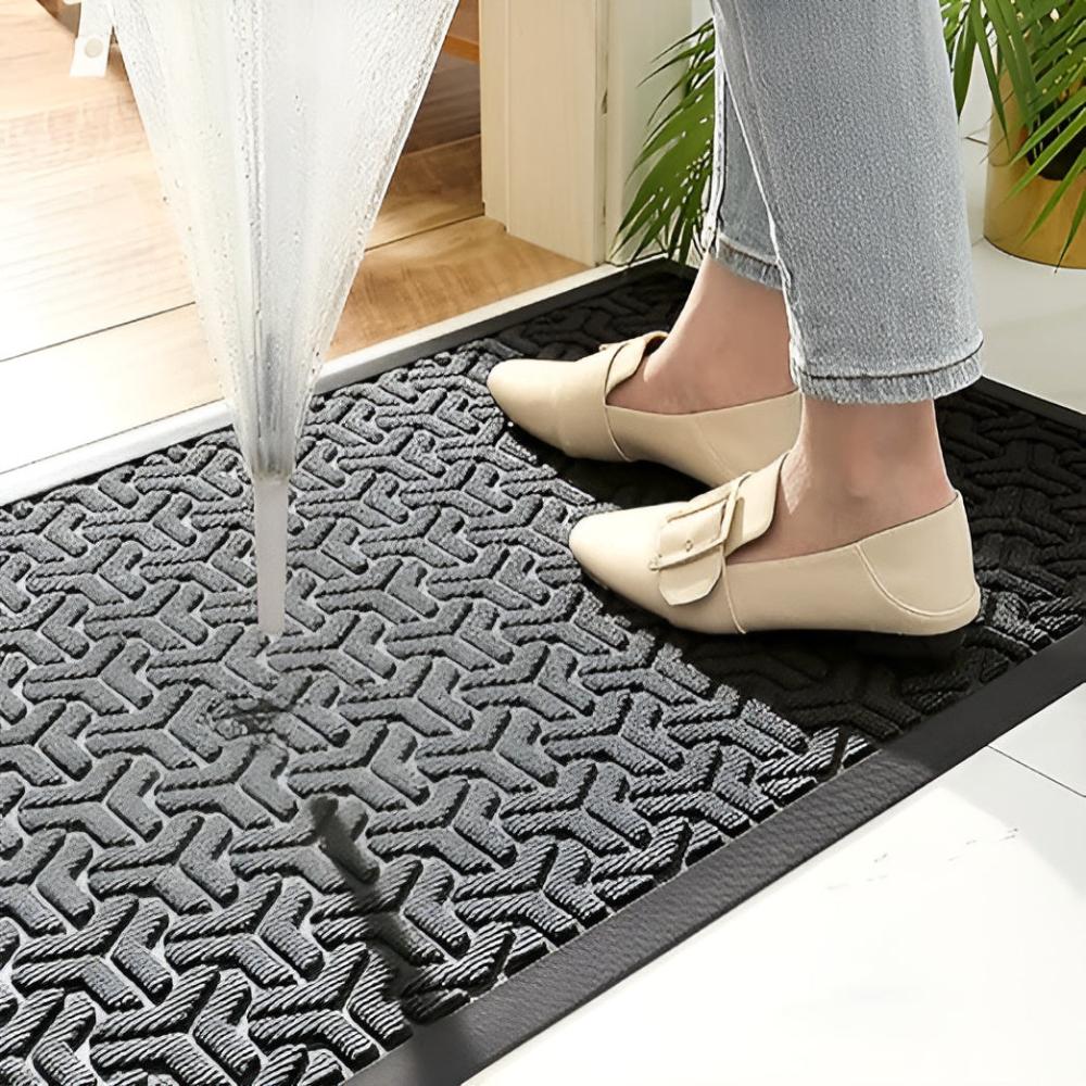 Geometric Entryway Door Mat – Absorbent Non-Slip Welcome Mat
