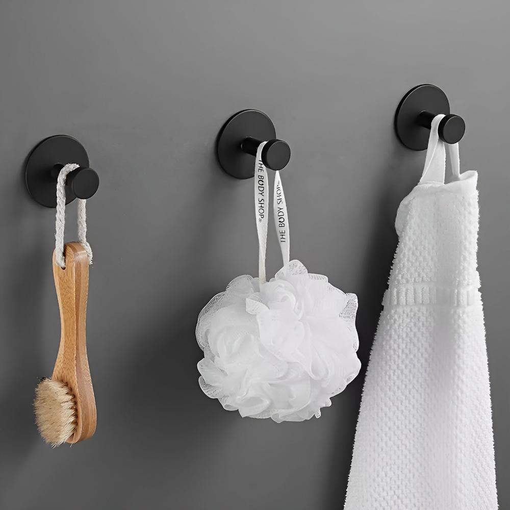 Grip Lock Shower Hooks – Strong Adhesive Waterproof Bathroom Hooks
