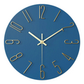 Elegant Modern Wall Clock – Minimalist Gold-Accent Silent Clock