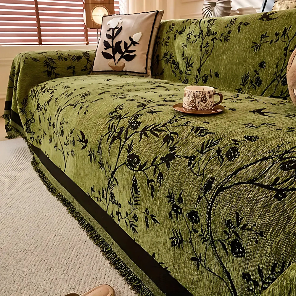 Ormel Elegant Chenille Sofa Cover – Soft Woven Couch Slipcover