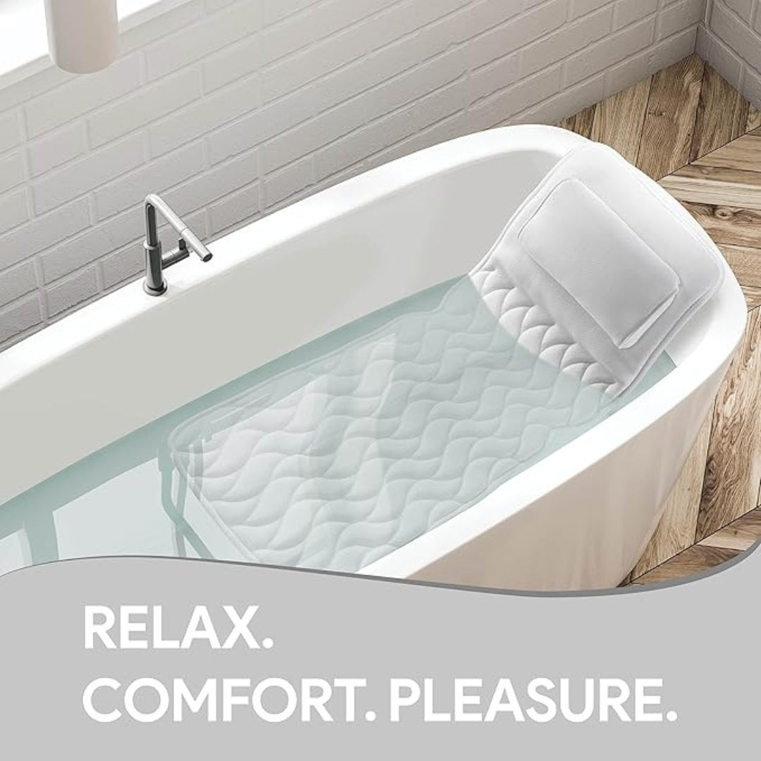 Luxe Full-Body Bath Pillow – Cushioned Spa Bathtub Mattress
