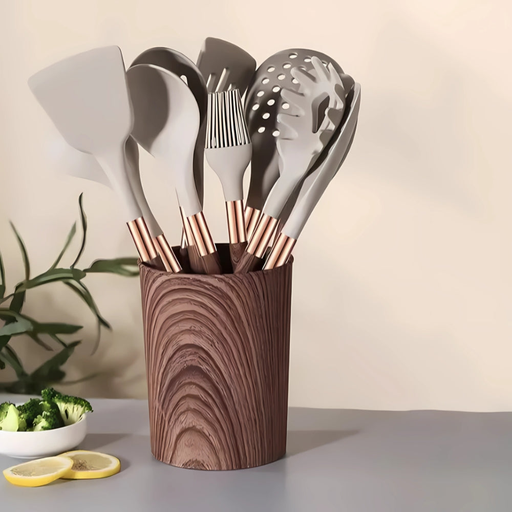 Luxe Silicone Cooking Utensils – 10-Piece Non-Stick Kitchen Tool Set