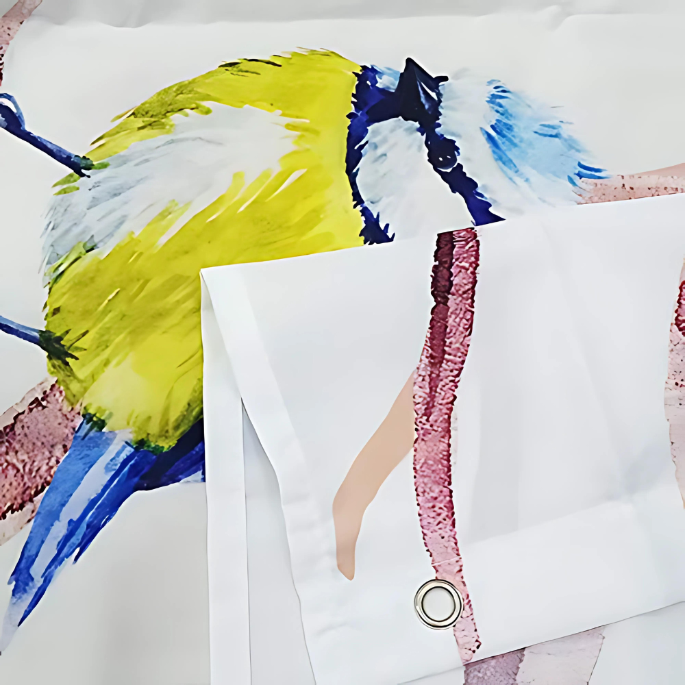 Bird & Tree Branches Shower Curtain – Natural Waterproof Bath Curtain