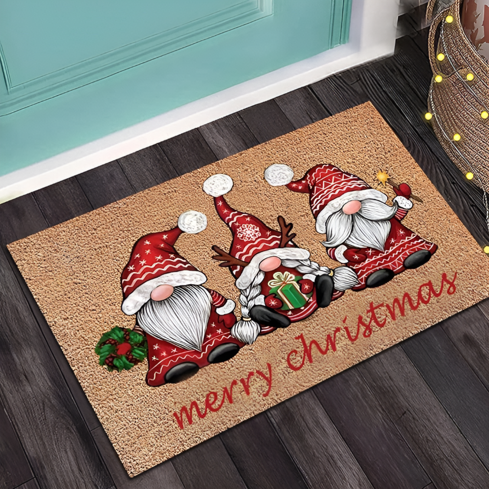 Gnome Wonderland Welcome Mat – Festive Non-Slip Door Mat