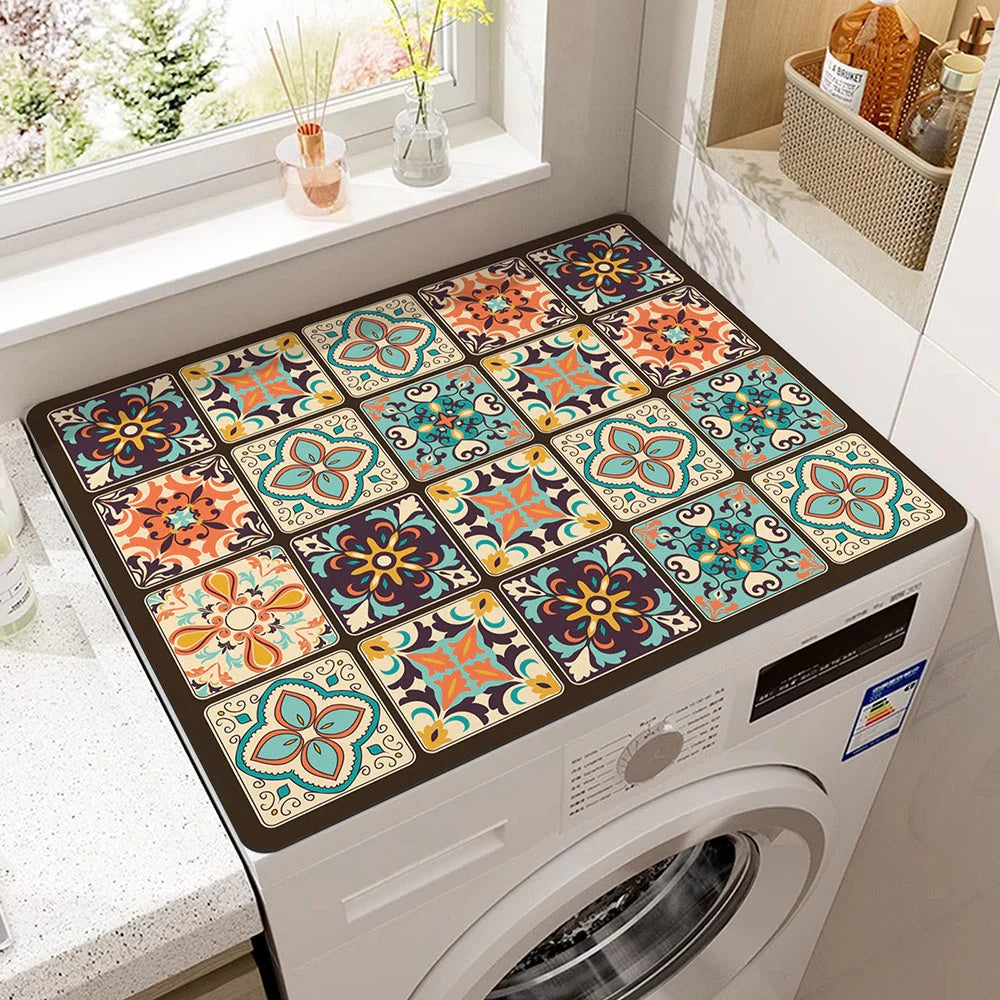 BohoShield Appliance Mat – Absorbent Protective Washer & Dryer Mat