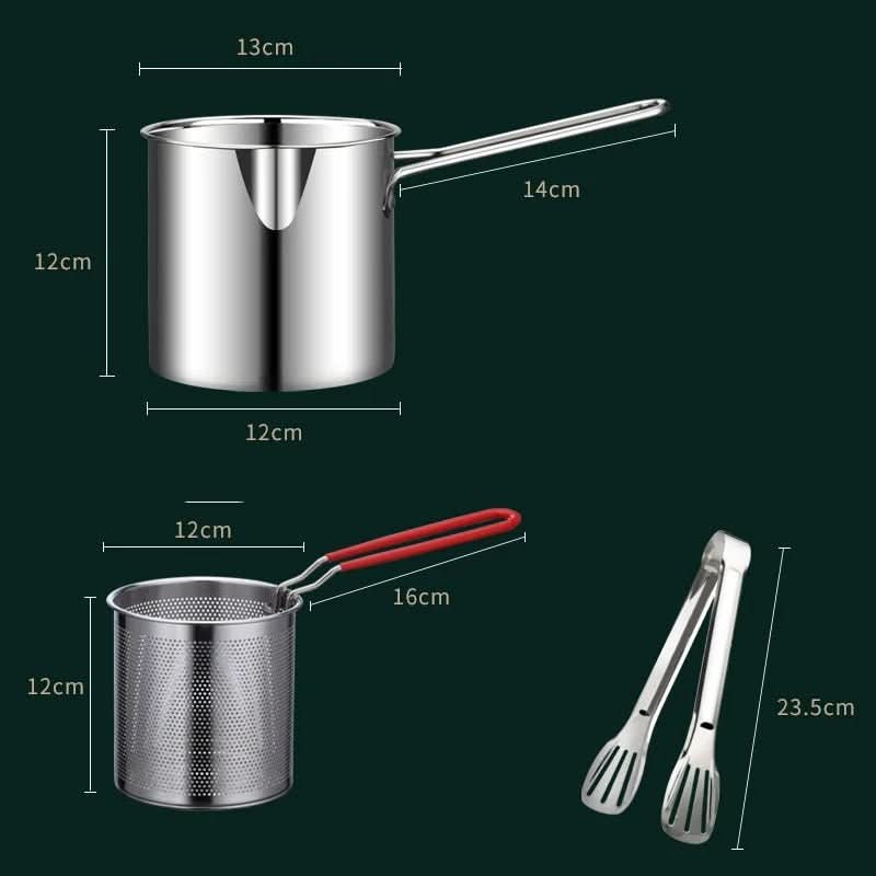 SMARTFRY Stainless Steel Deep Fryer Pot – Anti-Scald Oil-Saving Fryer
