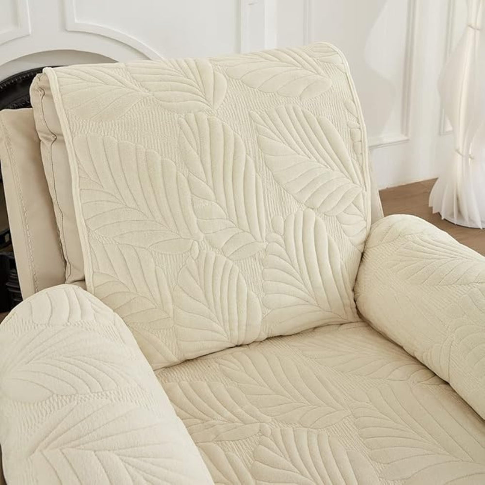 Verdant Leaf Recliner Cover – Non-Slip Washable Stretch Chair Slipcover