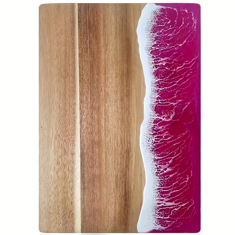 Wave Resin Acacia Serving Board – Ocean-Inspired Cheese & Charcuterie Board