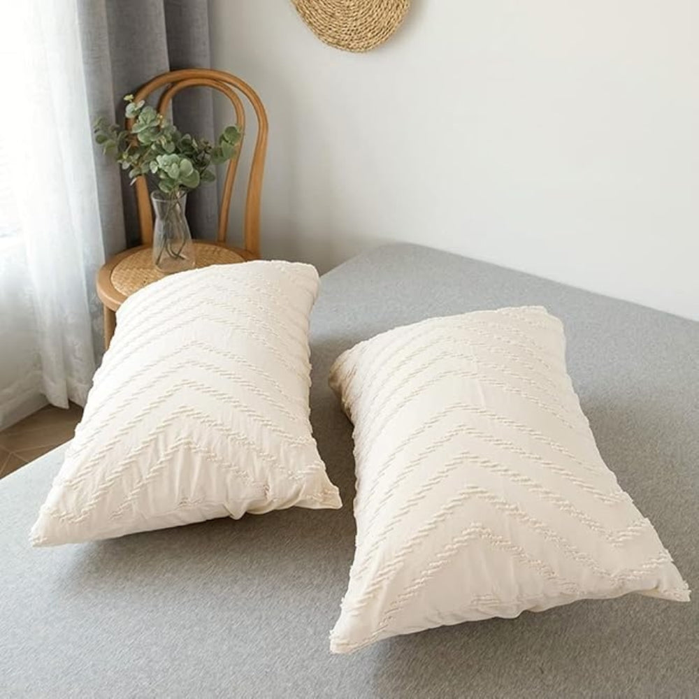 Chevron Plush Quilt Cover Set (3 Pcs) – Soft Warm Textured Bedding