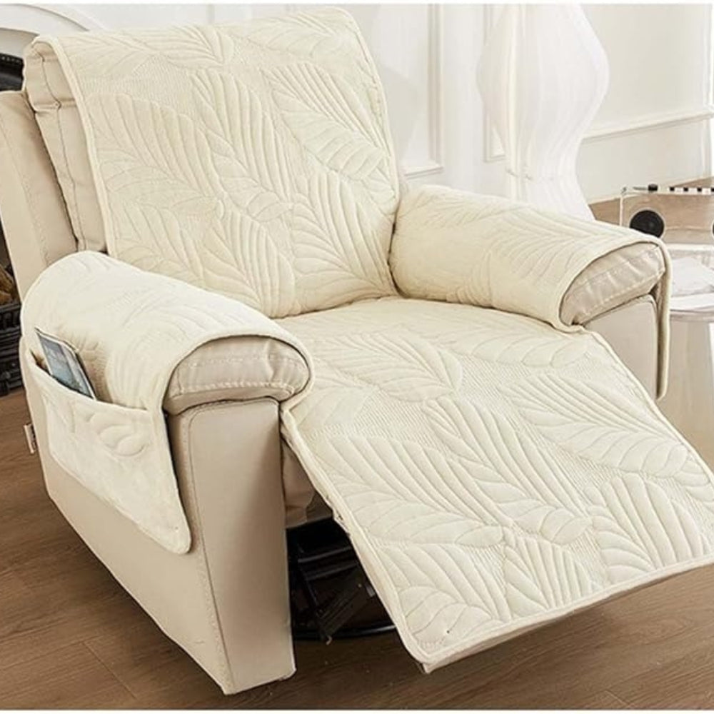 Verdant Leaf Recliner Cover – Non-Slip Washable Stretch Chair Slipcover