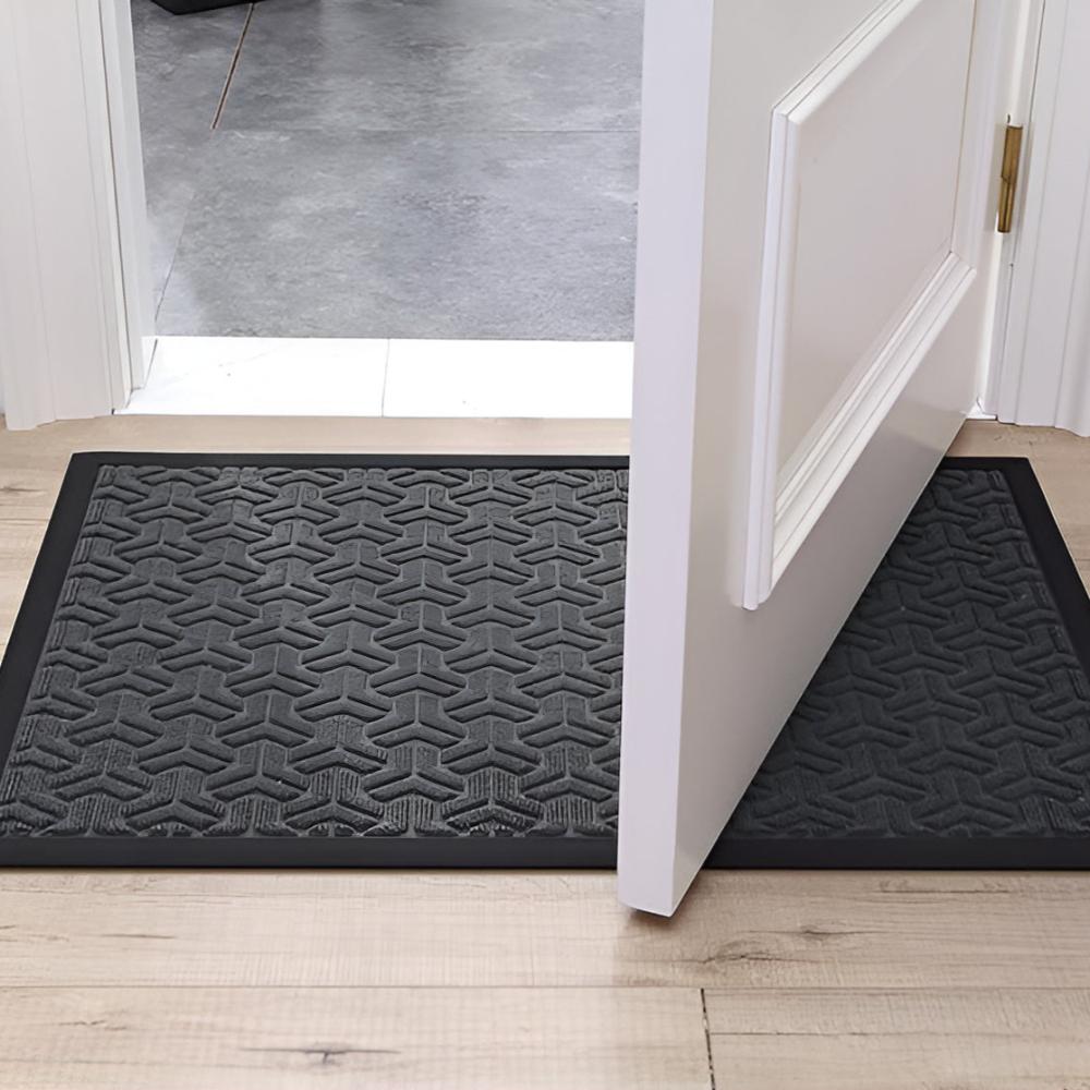 Geometric Entryway Door Mat – Absorbent Non-Slip Welcome Mat