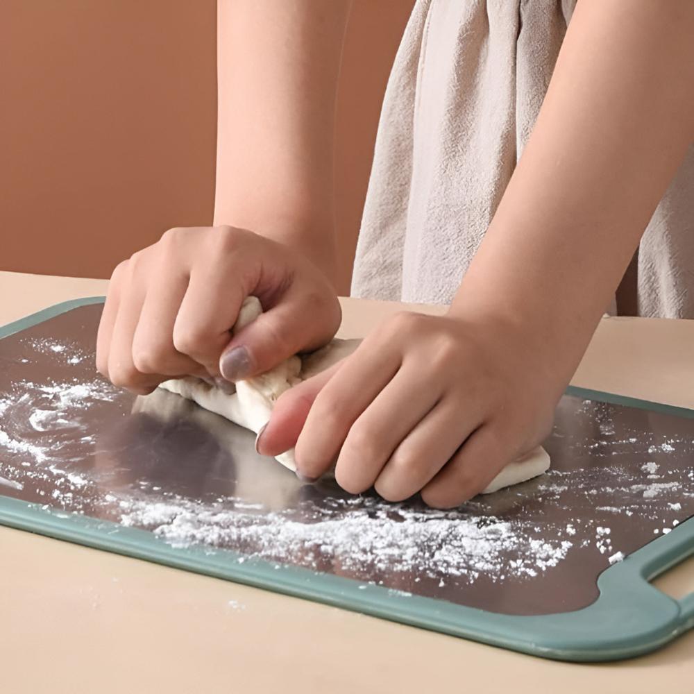 Double-Sided Stainless Steel Chopping Board – Hygienic Prep Board