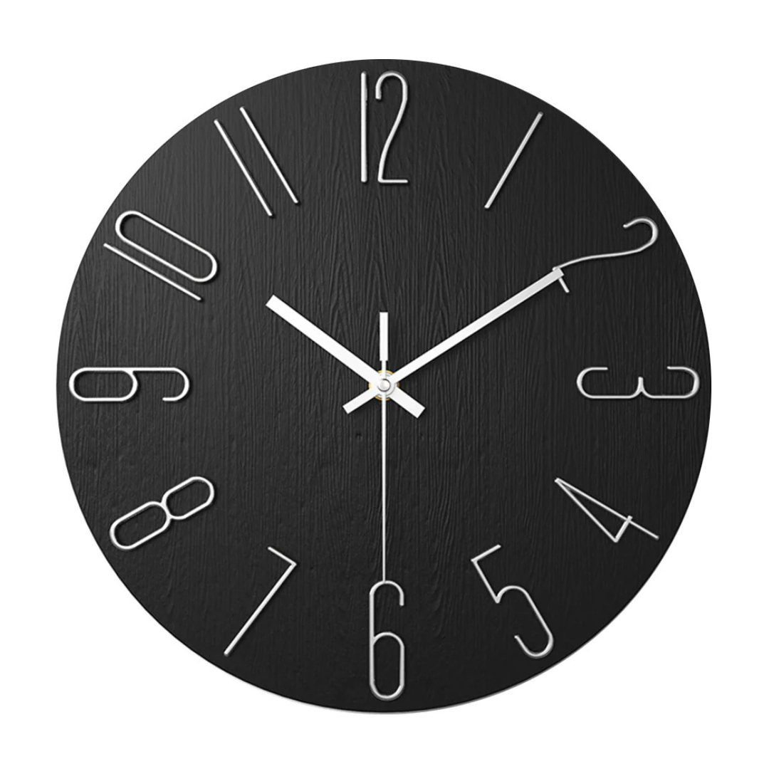 Elegant Modern Wall Clock – Minimalist Gold-Accent Silent Clock