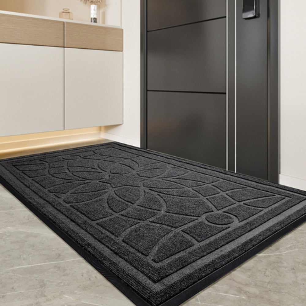 Mandala Patterned Door Mat – Absorbent Non-Slip Entryway Mat