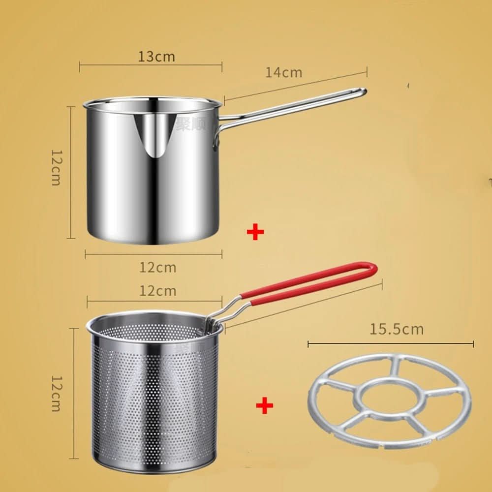 SMARTFRY Stainless Steel Deep Fryer Pot – Anti-Scald Oil-Saving Fryer