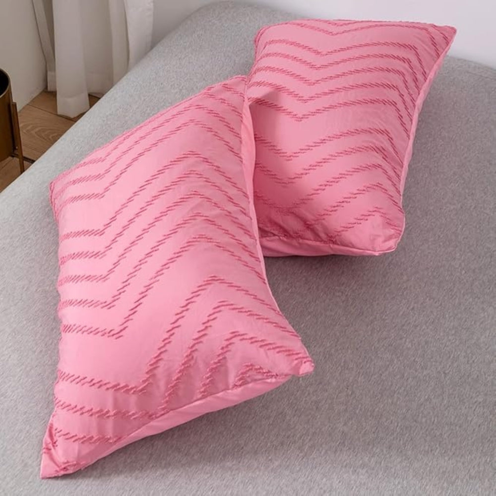 Chevron Plush Quilt Cover Set (3 Pcs) – Soft Warm Textured Bedding