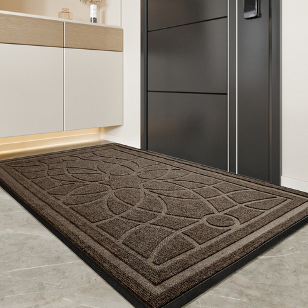 Mandala Patterned Door Mat – Absorbent Non-Slip Entryway Mat