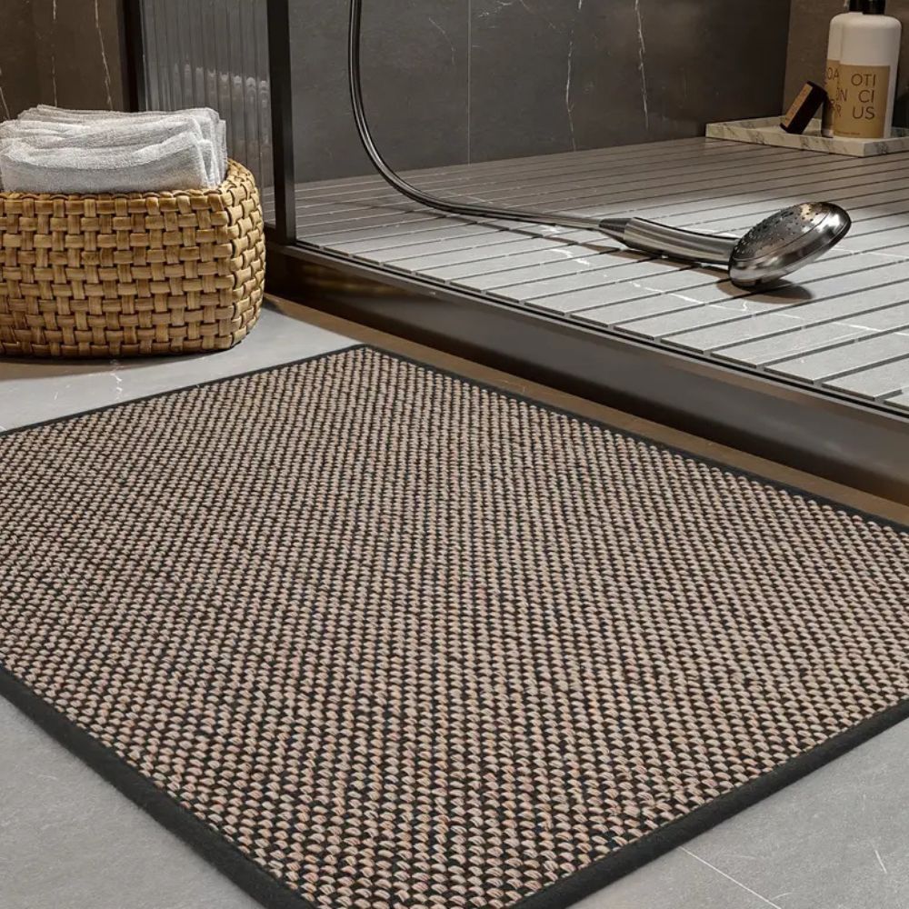Braided Comfort Non-Slip Bath Mat – Soft Absorbent Woven Bathroom Rug