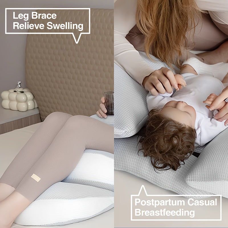 Adjustable Pregnancy Pillow – Ergonomic Side-Sleeper Support Cushion