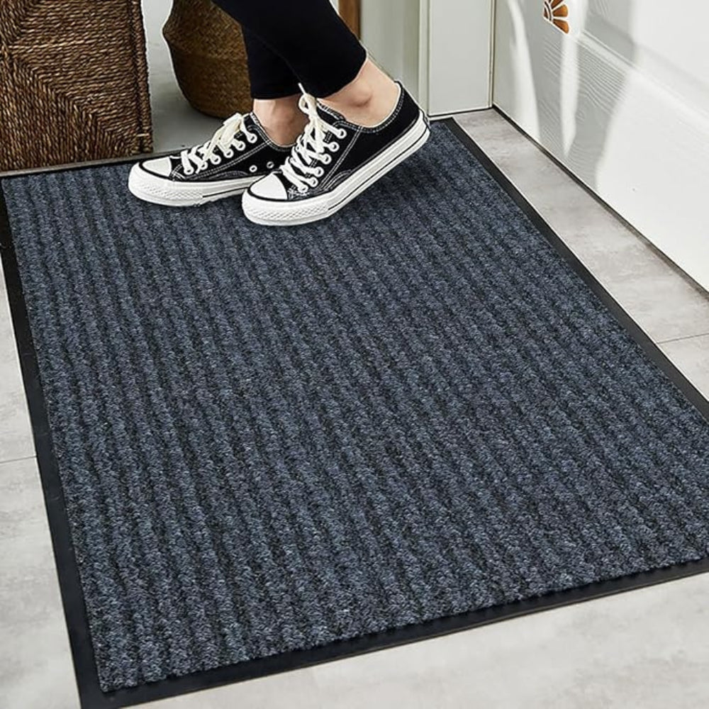 Durable Striped Door Mat – Hard-Wearing Absorbent Non-Slip Entry Mat