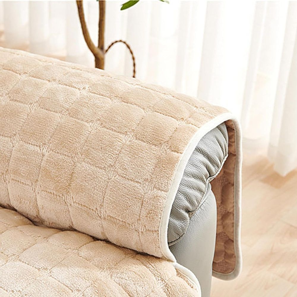 Snug Grid Recliner Cover – Stretch Non-Slip Textured Chair Slipcover
