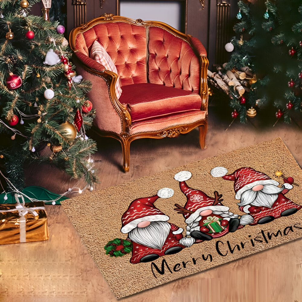 Gnome Wonderland Welcome Mat – Festive Non-Slip Door Mat