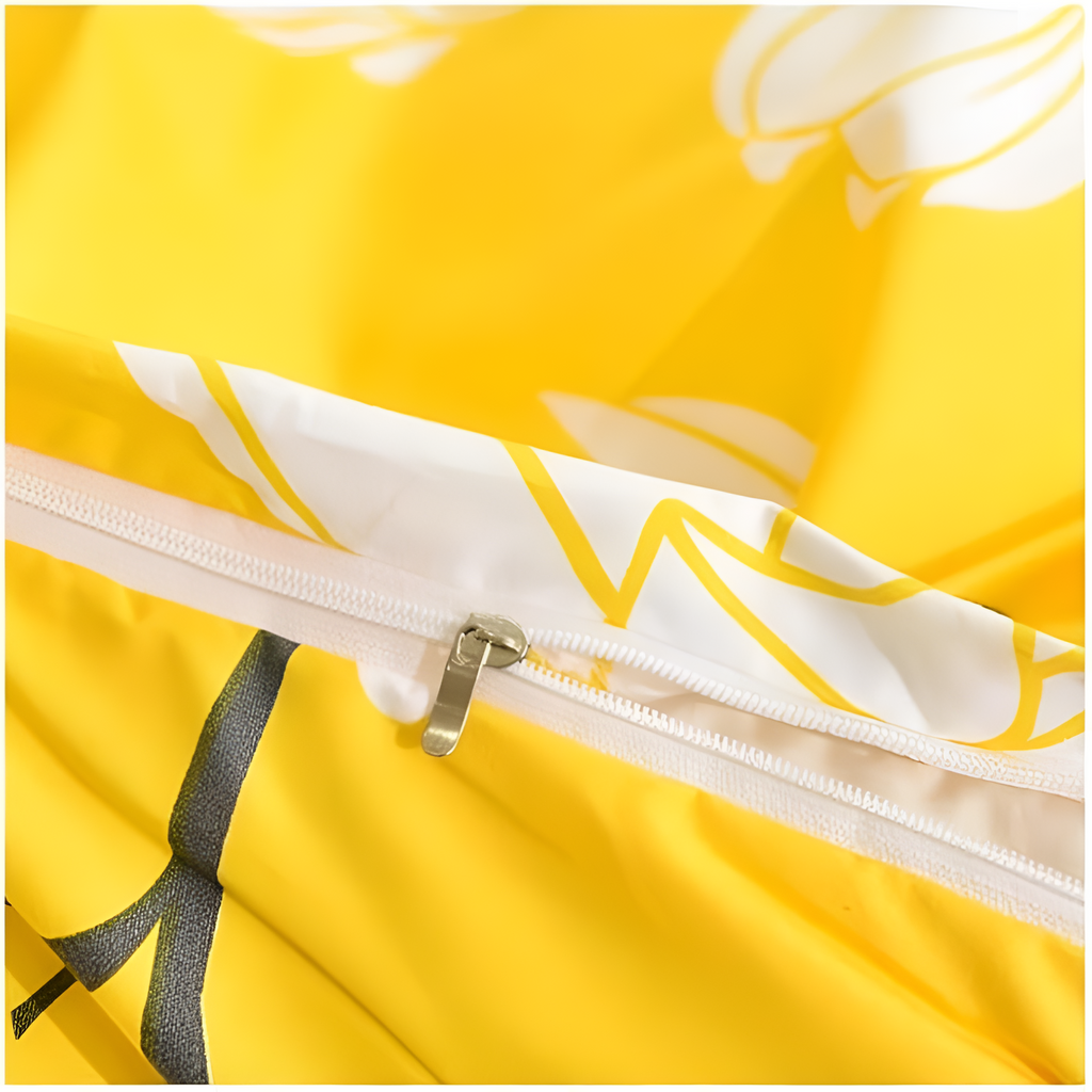 Yellow Blossom Duvet Cover Set (3 Pcs) – Floral Soft Bedding