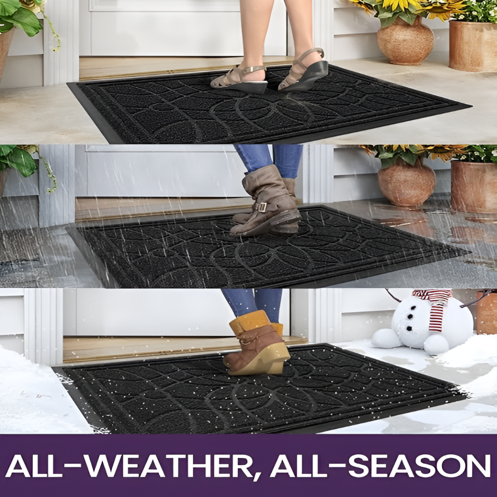 Mandala Patterned Door Mat – Absorbent Non-Slip Entryway Mat