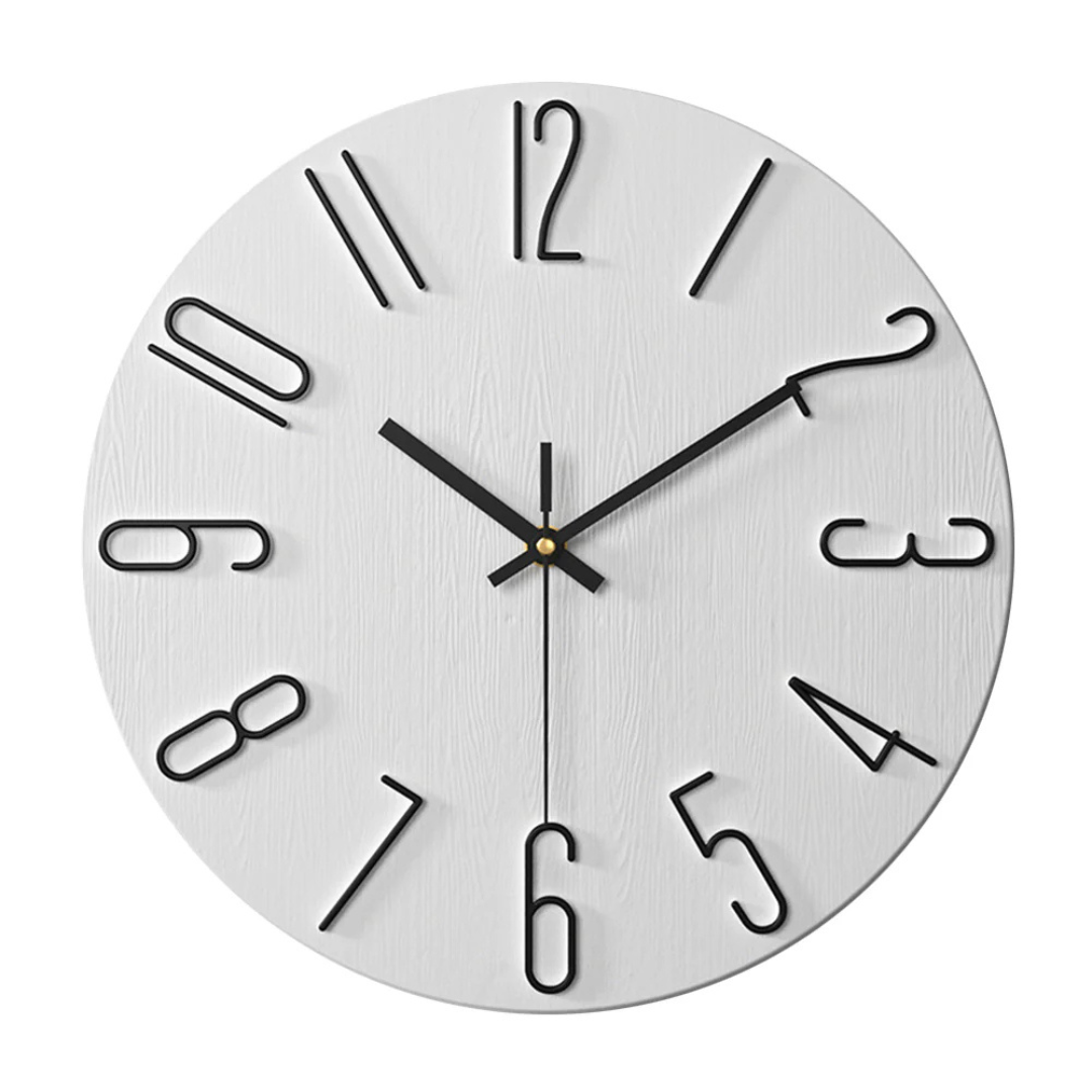 Elegant Modern Wall Clock – Minimalist Gold-Accent Silent Clock