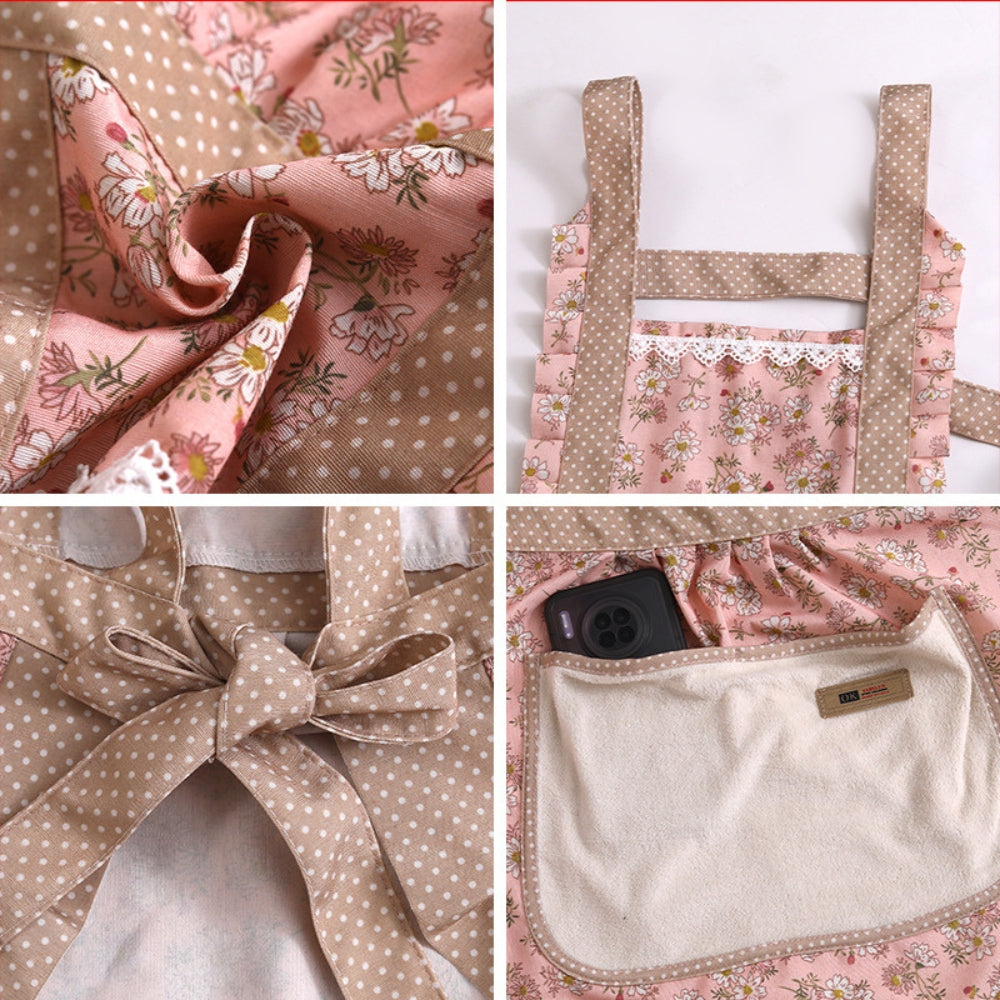 Sweet Flora Kitchen Apron – Floral Cooking & Baking Apron with Pockets