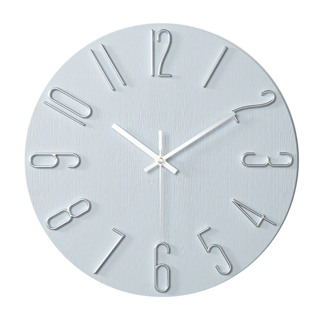 Elegant Modern Wall Clock – Minimalist Gold-Accent Silent Clock