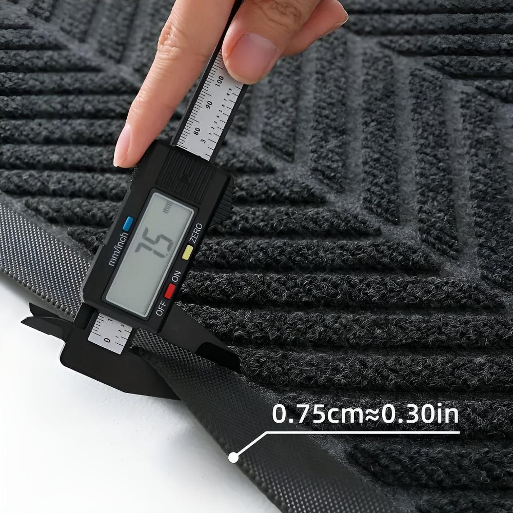 Chevron Ridges Non-Slip Door Mat – Absorbent Scraping Entryway Mat