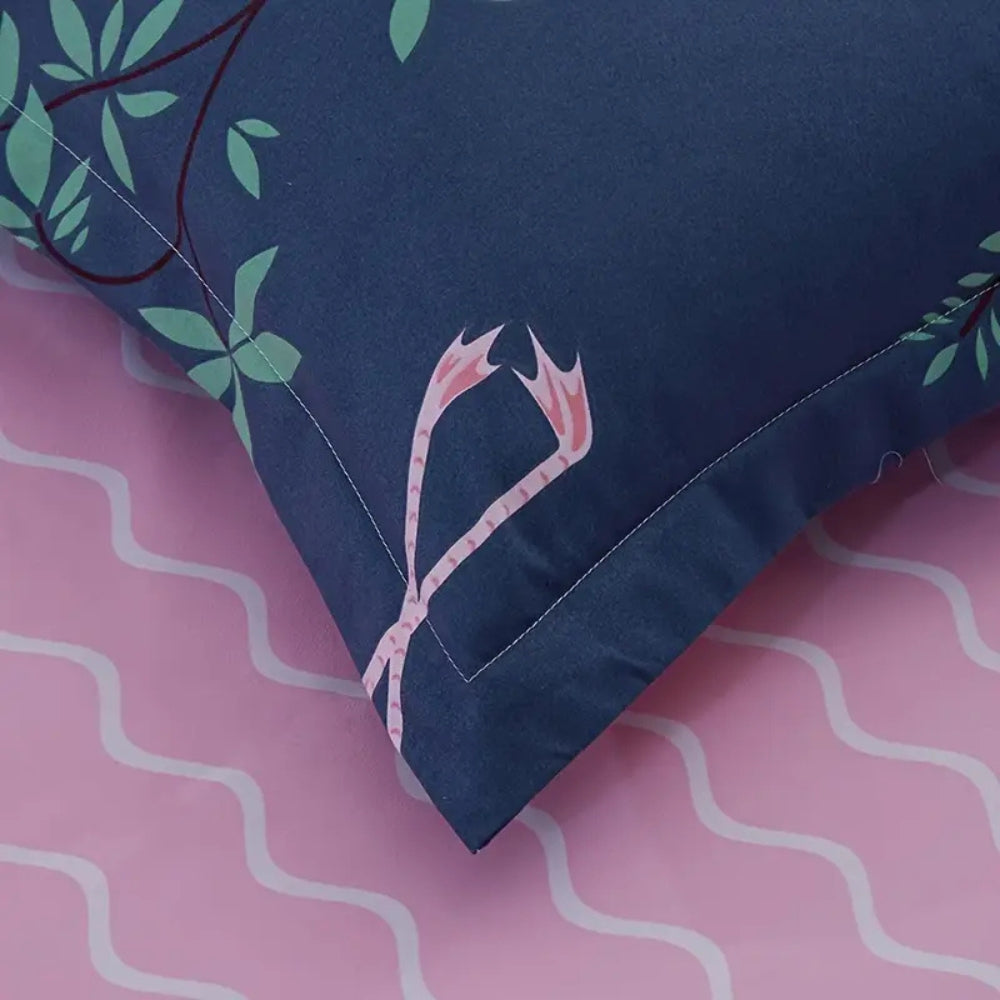 Flamingo Oasis Duvet Cover Set (3 Pcs) – Tropical Soft Bedding