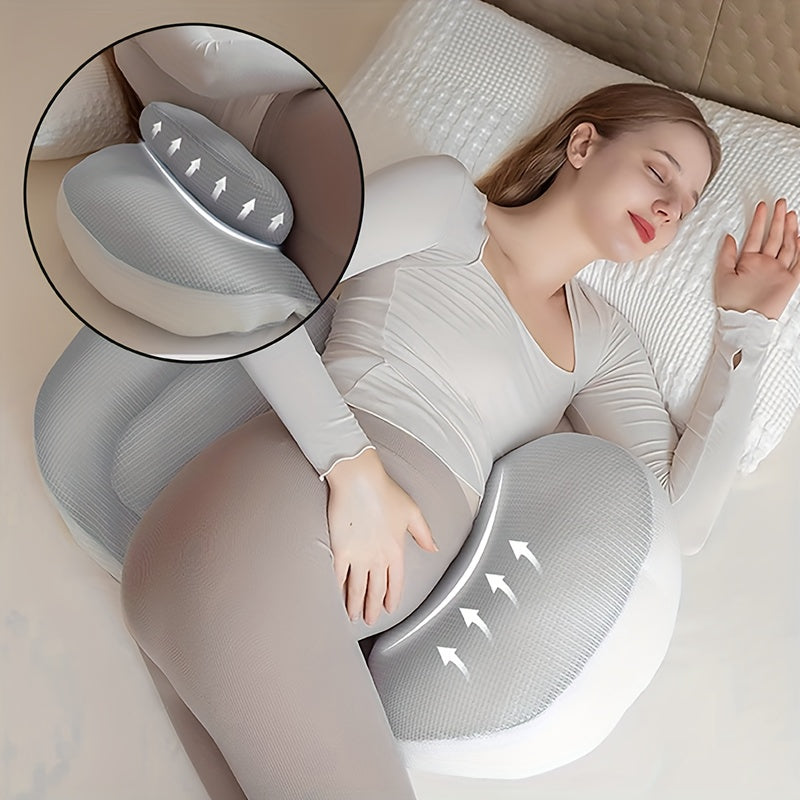 Adjustable Pregnancy Pillow – Ergonomic Side-Sleeper Support Cushion