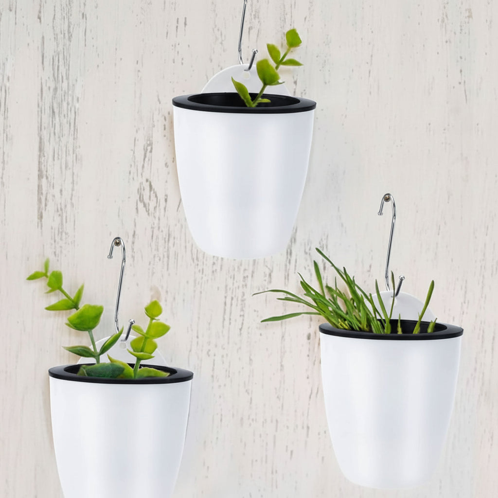 Plantiva Vertical Self-Watering Planter – Modern Stackable Plant Pot